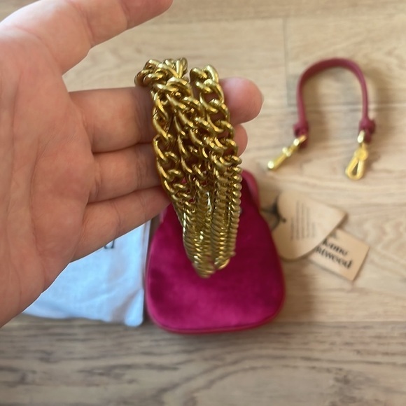 VIVIENNE WESTWOOD Red Velvet crossbody bag - Picture 9 of 10